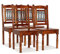 KLYEON Esszimmerstühle 4 STK. Massivholz mit Palisander-Finish,Klassische Esszimmerstühle aus Akazienholz mit elegantem Gusseisendesign, Set aus 4 Stühle, Esszimmerstühle