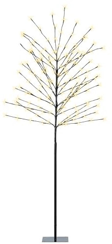Lichterbaum 180 cm für Außen un Innen Strom betrieben - 160 LED - Deko Baum warm weiß beleuchtet mit Timer - Weihnachten Advent Winter Deko Beleuchtung für Garten