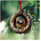 Wisafory Weihnachtsbaumschmuck Acryl Tier Dekor Weihnachtsbaum Anhänger mit Tiermuster 2D Acryl Weihnachtsdeko Eule Waschbär Ornament für Urlaub, Party, Weihnachtsdeko Papagei