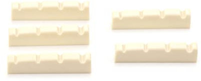 5 Stück 42 mm Akustikgitarre Steg-Sattelsaite für 4 Saiten Akustikgitarre Steg-Sattelmutter Ersatz-Kits