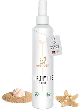 HLV Spray per la cura dei capelli con protezione UV – Sun Care Conditioner Spray – Cura vegana dei capelli con pantenolo & agave, protezione dal sole e dall'acqua salata – per l'umidità e capelli