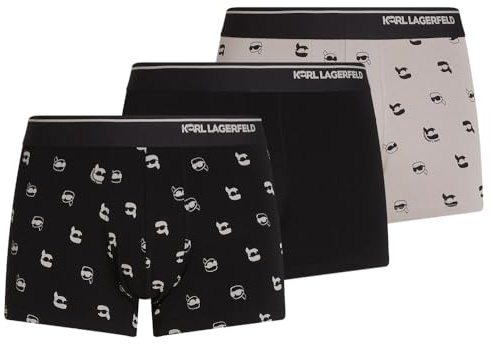 KARL LAGERFELD Herren Ikon All Over Print Trunk (3 Pack)