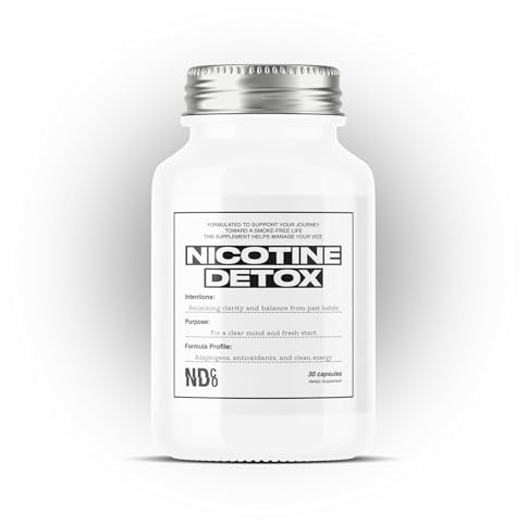 Powerful Nicotine Detox Cleanse - N-Acetyl Cysteine (NAC), Ashwagandha, Rhodiola | Craving Control, Mood Boost, Focus & Stress Relief | for Smokers & Vapors | Break The Addiction by NDCO