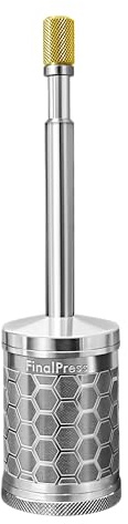 FinalPress Portable Coffee & Tea Maker V3 with Bottom Lid for Easy Cleanup | Stainless Steel Micro French Press | Ideal for Travel, Home, and Camping | Original & Patented