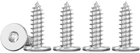 Drenky 50 Piezas M3x16mm Tornillos Autorroscantes Acero Inox A2 V2A Tornillo Roscachapas Para Madera, M3 Tornillos Torx Cabeza Plana, Rosca Completa