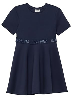 s.Oliver Kurzes Interlock-Kleid mit Logo-Glitzertape