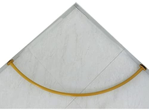 Bastone per tenda da doccia ad angolo dorato, regolabile, 70 x 70 cm, elegante per spogliatoio, tende in metallo resistente
