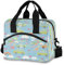 RPLIFE Colorful Cars - Lonchera térmica azul para niños, 11.4 x 7.1 x 9.5 pulgadas