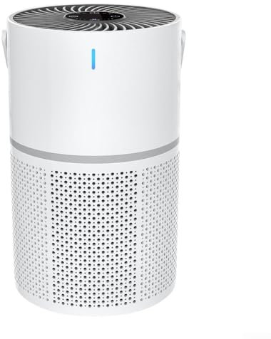 Feeshoppher Air Purifier With HEPA Carbon Filter Three Stage Filtration System Touch Screen Control 22-48 DB Ultra Quiet Operation Four Timer Settings For Home Bedroom Office