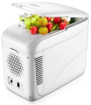 Bilkylskåp Liten Kylare Bärbar Minikylskåp 9L Kyl- Och Värmefunktioner 35dB Tyst Drift for Camping Och Bilresor 12V/220V