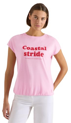 Damen T-Shirt mit Boatneck und Wording Print