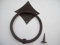 Ironmongery World Hand geschmiedet Hufschmied schwarz Tudor Gothic Schmiedeeisen Ring...