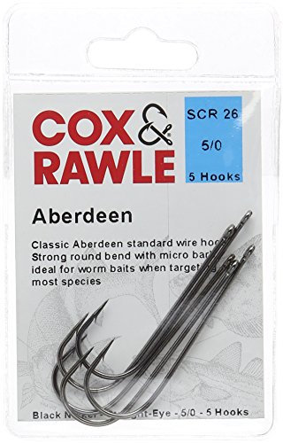 Cox & Rawle Aberdeen Sea Fishing Hook - Black, Size 5/0