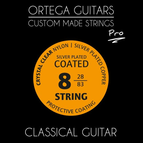 Pro Series 8-Sting Nylon Guitar Strings - Baritone Scale Normal Tension - Wound with Silver-Plated Copper Alloy