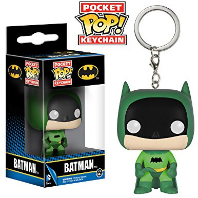 Funko - Figurine Batman 75th Anniversaire - Batman Green Pocket Pop 4cm - 0849803064358