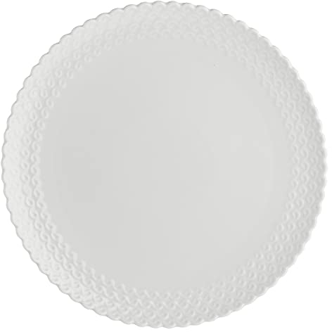 La porcelaine blanche Service 6 assiettes plates Moments