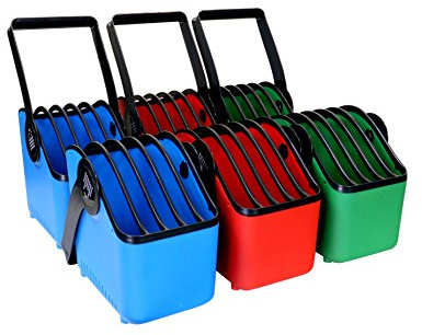 LocknCharge Large Baskets for devices up to 13, Set of 6 - Blue/Green/Red