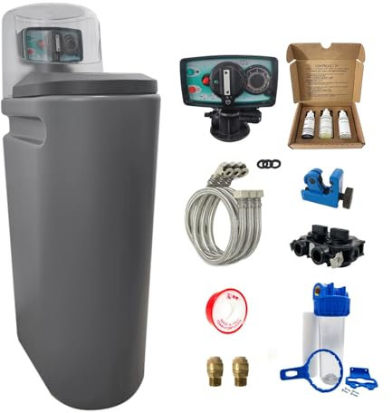 Descalcificador 20l Fleck 5600 Mv Mecánico Con Kit De Instalación Descalcificador De Agua Domestico