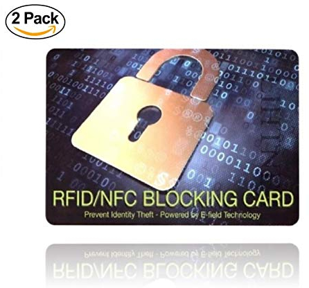 [2 STÜCK Anti RFID ] Anti RFID Blocker NFC Schutzkarte |Störsender -1 Karte schützt die gesamte Geldbörse (2 Stück)