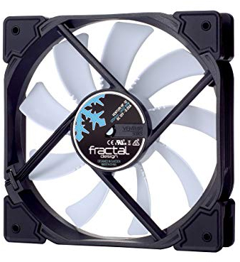 Fractal Design Venturi HF,12 Blanco, Carcasa del Ordenador Ventilador, Optimizado para una alta ventilación, FDB,Rodamientos, Puntales con forma aerodinámica – 12v, 120 mm, Blanco (Single)