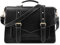 ECOSUSI Aktentasche Damen Laptoptasche 15,6 Zoll Schultertaschen Leder Umhängetasche Vintage groß business taschen Handtasche Arbeitstasche lehrertasche Schwarz