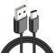 Suptig Ladekabel Typ C Ladekabel kompatibel für GoPro Hero 13 Hero 12 Hero 11 Hero 10 Hero 9 Hero 8/7/6/5/GoPro Hero5 Session Hero 2018, Akaso, Dji osmo 2 Pack (schwarz)