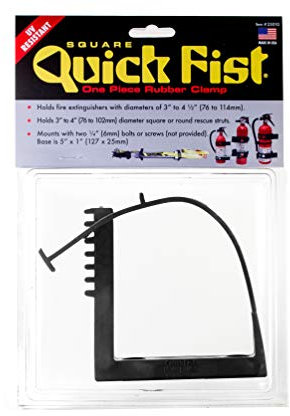Square Quick Fist Clamp for mounting Tools & Equipment 3 to 4.5 Diameter, Black – 25010