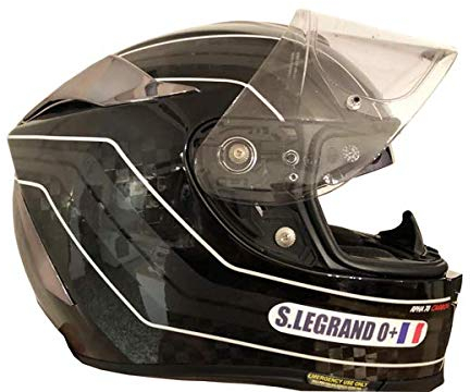 Adesivi retrò riflettenti per casco da moto personalizzati (nome + gruppo sanguigno + Paese) confezione da 2