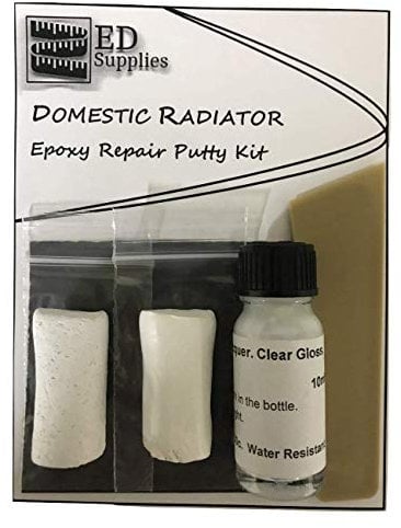 Domestic Radiator Epoxy Repair Putty Kit - Repairs Chips, Cracks, Leaks & Similar Damage to Enamel, Steel, Brass, Cast Iron Radiators. (White)