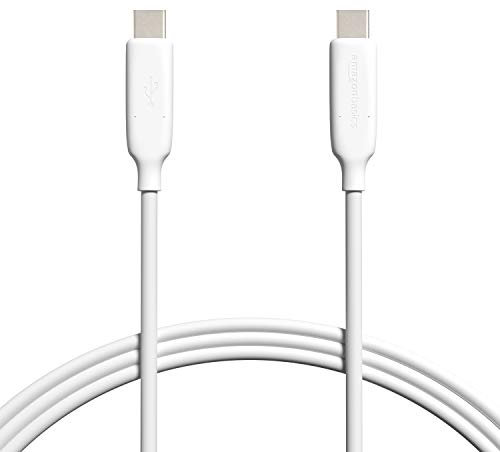 Amazon Basics Câble USB-C 3.1 Gen1 vers USB-C - 1,83 mètres, Blanc