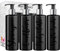 Print Maniacs Mrs Hinch Inspired Black Personalised Pump Bottles Bathroom Kitchen Set Shampoo Conditioner (Black)