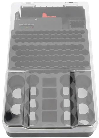 Battery Organizer Storage Box, 104 Grids 3 Lights Battery Storage Case Container Box with Battery Tester