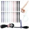 Silicone Zip Ties, Reusable Zip Ties, 20pcs Rubber Cable Ties Straps for Wire Management, Elastic Cable Organizer for Home Office Table Desk. 4.5” Cord Ties in White, Black, Pink, Purple and Blue