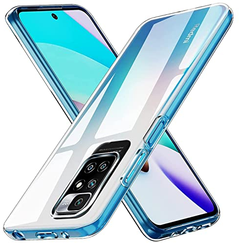 Verco Handyhülle für Xiaomi Redmi 10 (2022) Case, Handy Cover für Redmi 10 Hülle Transparent Dünn Klar Silikon, durchsichtig