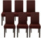 Jaotto Stuhlhussen 6er Set Stretch, Stuhlhussen für Esszimmerstühle Schwingstuhl, Stretch Stuhlschoner Abnehmbarer Waschbarer, Stuhlbezug Universal für Stuhl Esszimmer Büro Bankett Hotel(Kaffee)