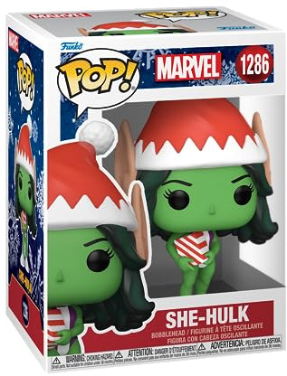 Funko POP! Marvel: Holiday - She-Hulk - Collectable Vinyl Figure - Gift Idea - Official Merchandise - Toys for Kids & Adults - Movies Fans - Model Figure for Collectors and Display