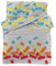 FEBE Bettwäsche Blöcke Bettbezug-Set 140x200 + Kissenbezug 2 Teilig mit Reißveschluss