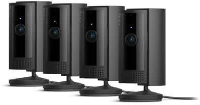 Ring Innenkamera (Indoor Camera 2. Gen.) | Überwachungskamera für den Innenbereich | 1080p-HD-Video, Privatsphäre-Sichtschutz, WLAN, ideal für Haustiere, zur Selbstinstallation | 4 Sicherheitskameras