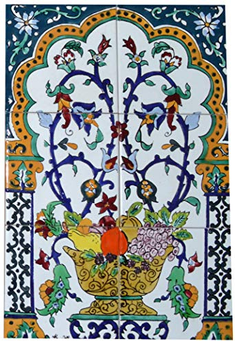 Tile Picture Ceramic Tiles Oriental Hand Painted Wall Tiles Mediterranean 45 x 30 cm (06-19)