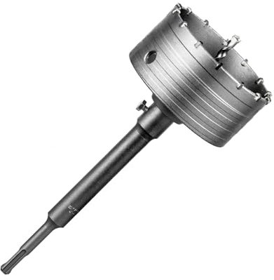 SALI Concrete Hole Saw Kits 115mm Tungsten Steel Wall Hole Cutter Drill Bit Sets with M22 Thread 220mm SDS Plus Shank Connecting Rod Center Positioning Drill Bit for Cement Wall Masonry Foam Brick