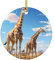 Giraffen Weihnachtsschmuck Schöne Weihnachten Keramik Rund Anhänger Christbaumschmuck Kugeln