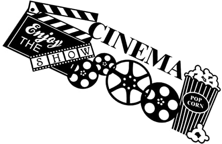 Gadpiparty Wandregal Boho Wandtattoo Baum Wandtattoo Kino Wandtattoos Im Kino Popcorn-wandtattoo Heimkino-landschaftsaufkleber Filmrolle Wandzeichen Wandbild Tapete Wandkunst Anpassen Entfernbar Pvc