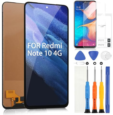 ARSSLY Pantalla LCD para Xiaomi Redmi Note 10 4G / Redmi Note 10s / Poco M5S Pantalla LCD Digitizer Touch Screen Repuesto Asamblea con Herramientas