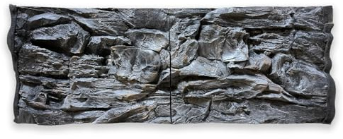 ZooPaul Aquarium Rückwand 3D 120x50cm Terrarium Hintergrund Fels Stein Wurzel Struktur Amazonas NEU