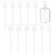 BENECREAT 12 Pack Plastic Replacement Pumps, 24-410 THREAD/NECK Locking White Dispenser, Lotion, Soap, Shampoo, Kitchen & Bathroom