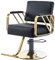 ZXCVDF Friseurstuhl höhenverstellbar, Friseurstuhl mit Hydraulik, Coiffeurstuhl, Barber höhenverstellbar mit Hydraulik, Schwarz & Gold