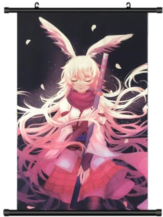 Großes 60x90CM Honkai Impakt Kakemono Rollbild | Anime Manga Stoffposter Wallscroll Poster | Wanddeko Geschenk | Yae Sakura