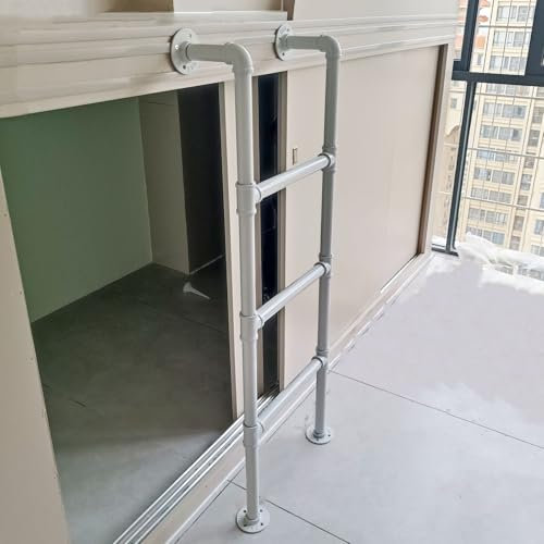 Oracra Etagenbett Leiter Weiße Leiter für Etagenbett Im Hochbett, Notausstiegsleitern für Den Keller, Sicherheitsleitern für Feuer Und Not für Bibliothek, Wohnheim, Zuhause, Metallleitern(160cm(63))