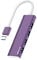 ANYPLUS Hub USB 3.0 en Alliage d'aluminium Ultra Fin, répartiteur USB Portable à 4 Ports, hub USB pour Ordinateur Portable, PC, MacBook, iMac, Surface Pro, Mac Pro, clé USB, XPS 【Violet】
