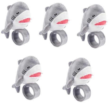 VICASKY 5st Plüschring Unter Den Sea Slap Armbändern Kinderarmbänder Kuscheltiere Für Kinder Schlagbänder Kindersachen Babyspielzeug Armbänder Für Kinder Massenspielzeug Light Grey Metall